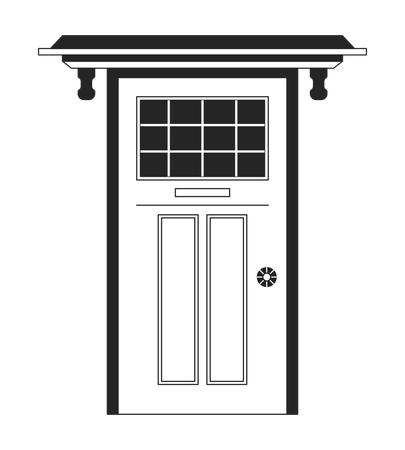 Door building exterior  Illustration