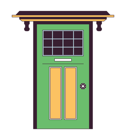 Door building exterior  Illustration