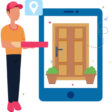 Door Delivery  Illustration