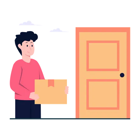 Door Delivery  Illustration