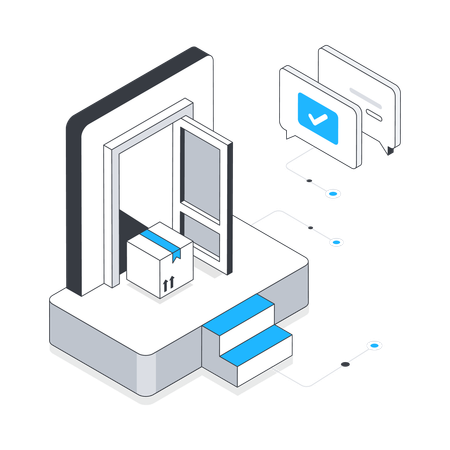 Door Delivery  Illustration