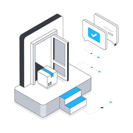 Door Delivery  Illustration