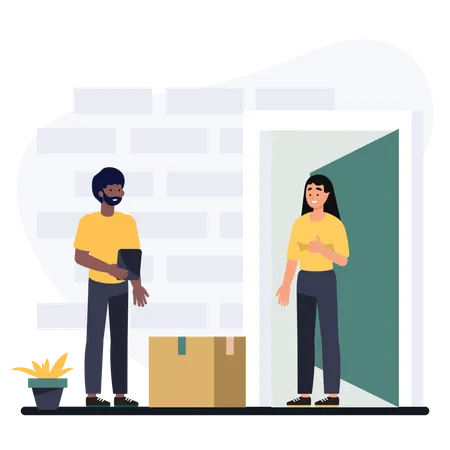 Door Delivery  Illustration