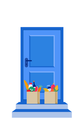 Door delivery service  Illustration