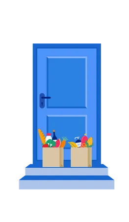 Door delivery service  Illustration