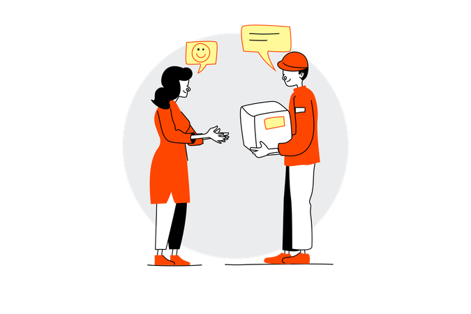 Door to Door Delivery  Illustration