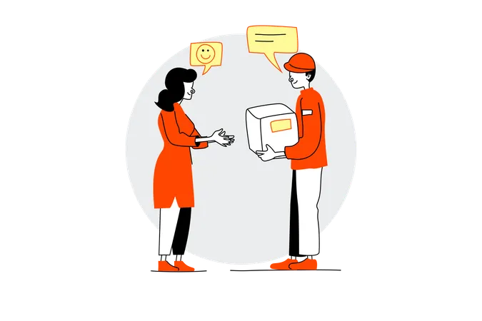 Door to Door Delivery  Illustration