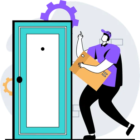 Door to door delivery  Illustration