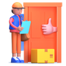 free door to door delivery illustrations