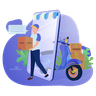 online delivery service illustrations free