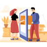 door to door delivery illustrations