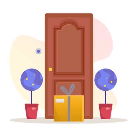 Door to door delivery Illustration