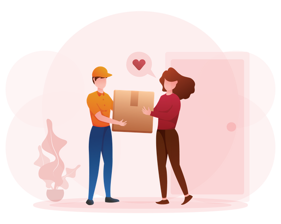 Door to Door Delivery  Illustration