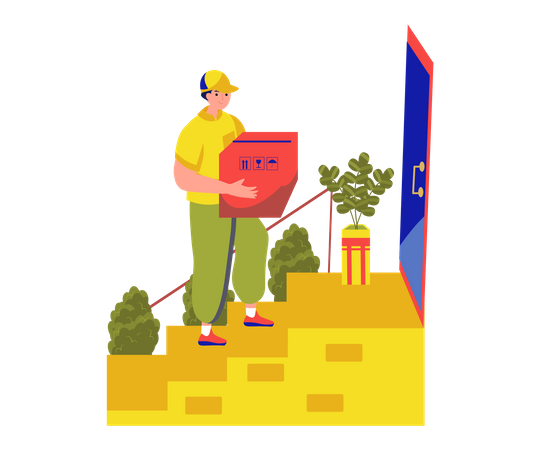 Door to door delivery  Illustration