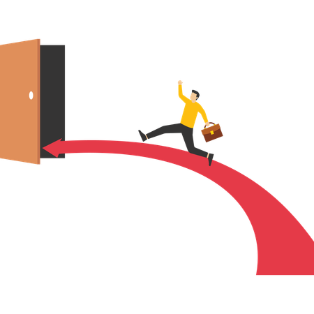 Door to success  Illustration