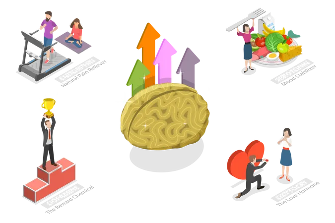 Dopamine Hormones  Illustration