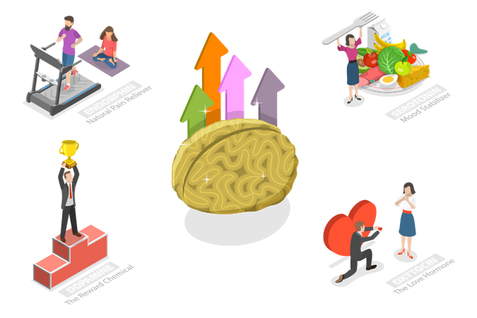 Dopamine Hormones  Illustration