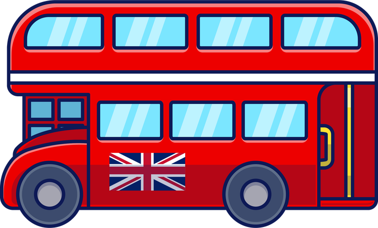 Doppeldecker-Bus  Illustration