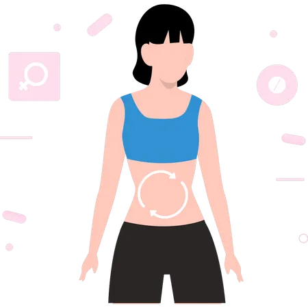 Dor menstrual  Ilustração