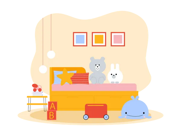 Dormitorio infantil  Ilustración