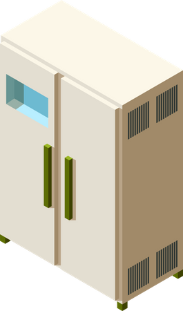 Double door refrigerator Illustration