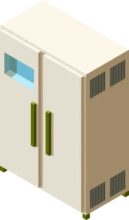 Double door refrigerator  Illustration