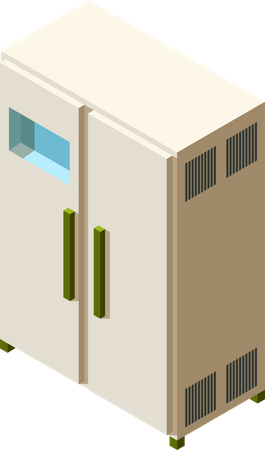 Double door refrigerator  Illustration