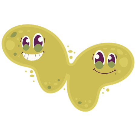 Double Faced Yellow Germ  Illustration