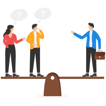 Double standard in the workplace  Illustration