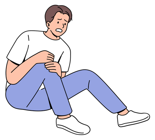 Douleur au genou  Illustration
