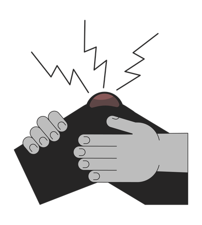 Douleur lancinante au genou  Illustration