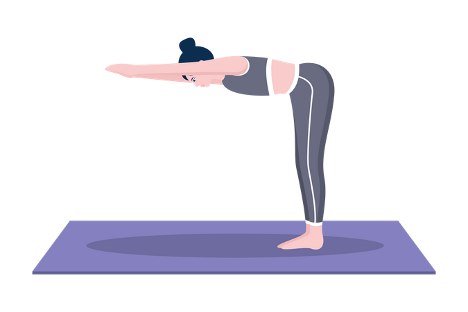 Down dog pose  Illustration