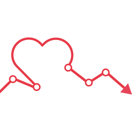 Downfall graph  Illustration