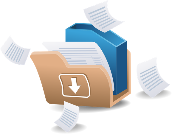 Download and save digital data  Illustration