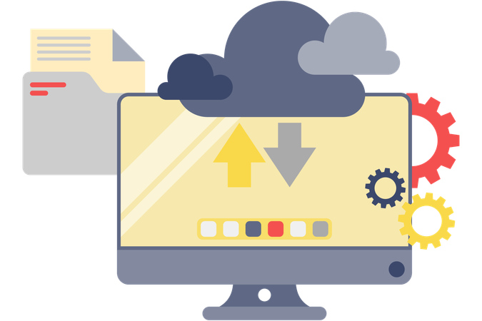 Download Data Via Cloud Storage  Illustration