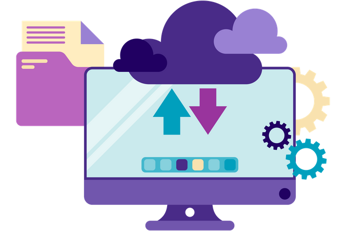 Download Data Via Cloud Storage  Illustration