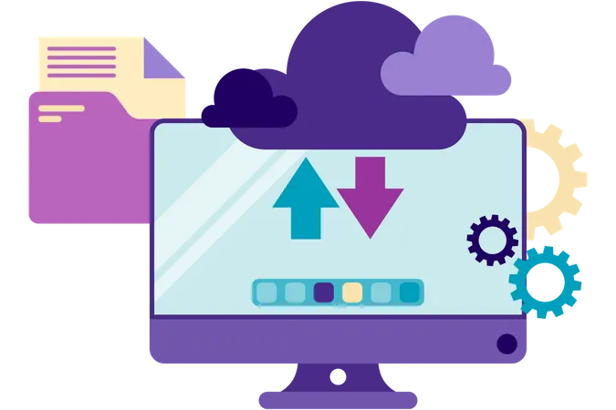 Download Data Via Cloud Storage  Illustration