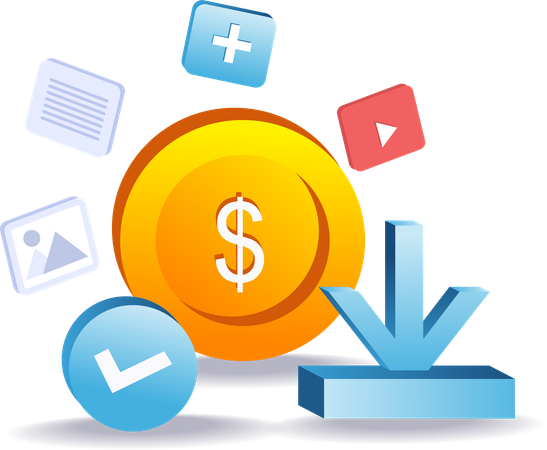 Download digital data earn money  Illustration