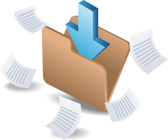 Download digital data folder  Illustration
