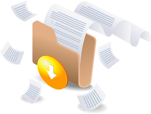 Download digital data of folder  Illustration