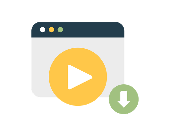 Download video button  Illustration