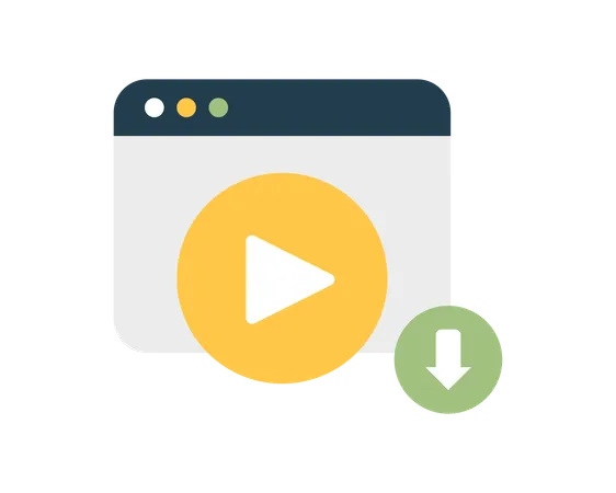 Download video button  イラスト
