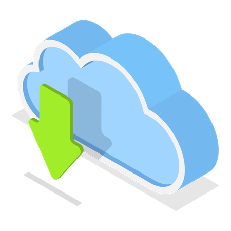 Downloading cloud data  Illustration