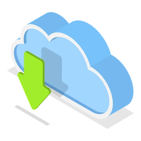 Downloading cloud data  Illustration