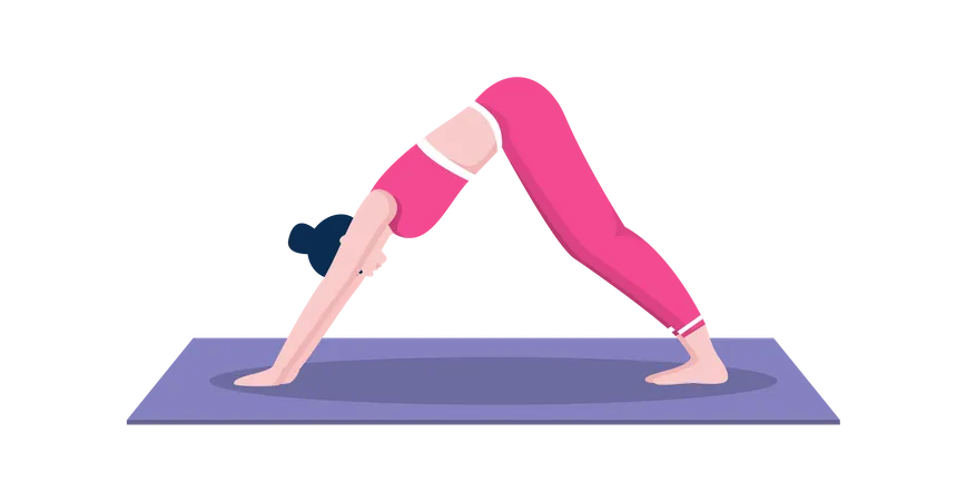 Downward facing dog pose  Illustration