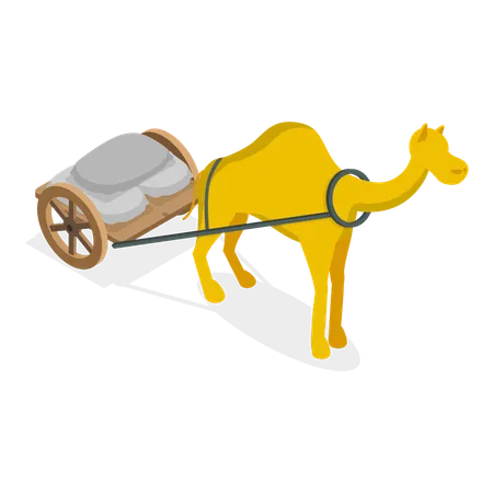 Draft Animal Camel  Illustration