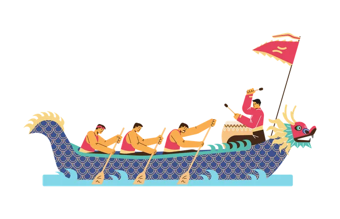 Dragon Boat Chinese Festival  Illustration