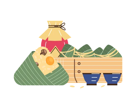 Dragon Boat Chinese Festival  Illustration