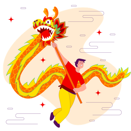 Dragon Dance Illustration