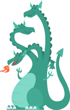 Dragon with three head  Illustration